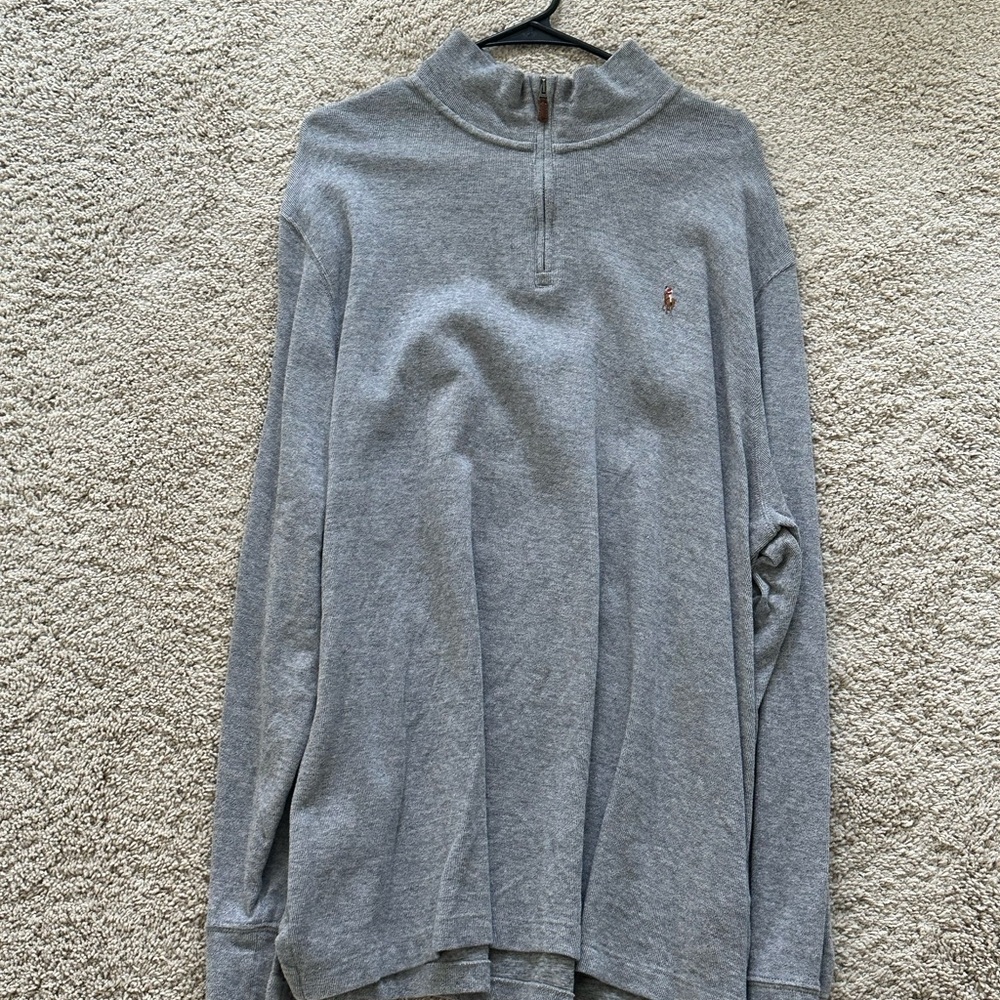 Polo by Ralph Lauren Gray Quarter-Zip Pullover